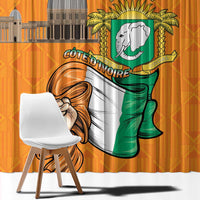 Ivory Coast Independence Day Window Curtain Yamoussoukro Coat Of Arms