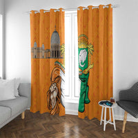 Ivory Coast Independence Day Window Curtain Yamoussoukro Coat Of Arms
