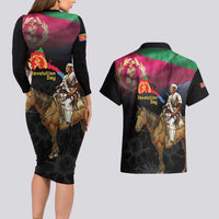 Happy Eritrea Revolution Day Couples Matching Long Sleeve Bodycon Dress and Hawaiian Shirt Remember Hamid Idris Awate - Wonder Print Shop