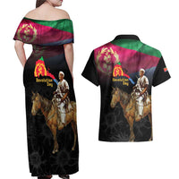 Happy Eritrea Revolution Day Couples Matching Off Shoulder Maxi Dress and Hawaiian Shirt Remember Hamid Idris Awate - Wonder Print Shop