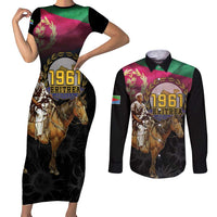 Happy Eritrea Revolution Day Couples Matching Short Sleeve Bodycon Dress and Long Sleeve Button Shirt Remember Hamid Idris Awate - Wonder Print Shop