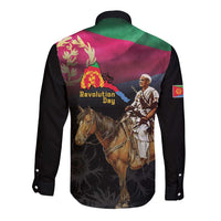 Happy Eritrea Revolution Day Long Sleeve Button Shirt Remember Hamid Idris Awate - Wonder Print Shop