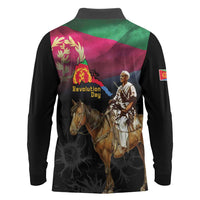 Happy Eritrea Revolution Day Long Sleeve Polo Shirt Remember Hamid Idris Awate - Wonder Print Shop