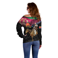 Happy Eritrea Revolution Day Off Shoulder Sweater Remember Hamid Idris Awate - Wonder Print Shop