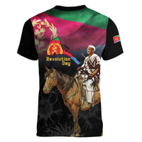 Happy Eritrea Revolution Day Women V-Neck T-Shirt Remember Hamid Idris Awate - Wonder Print Shop