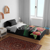 Libya Revolution Day Bedding Set Libyan Map With Pomegranate Blossom - Wonder Print Shop