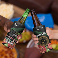 Personalized Libya Revolution Day 4 in 1 Can Cooler Tumbler Libyan Map With Pomegranate Blossom - Wonder Print Shop