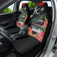 Libya Revolution Day Car Seat Cover Libyan Map With Pomegranate Blossom - Wonder Print Shop