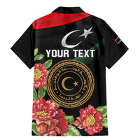 Personalized Libya Revolution Day Family Matching Mermaid Dress and Hawaiian Shirt Libyan Map With Pomegranate Blossom - Wonder Print Shop