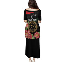 Personalized Libya Revolution Day Puletasi Libyan Map With Pomegranate Blossom - Wonder Print Shop