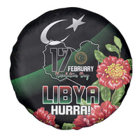Libya Revolution Day Spare Tire Cover Libyan Map With Pomegranate Blossom - Wonder Print Shop