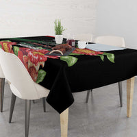 Libya Revolution Day Tablecloth Libyan Map With Pomegranate Blossom - Wonder Print Shop