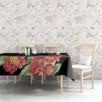 Libya Revolution Day Tablecloth Libyan Map With Pomegranate Blossom - Wonder Print Shop