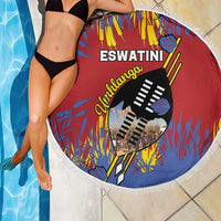 Eswatini Umhlanga Beach Blanket Nguni Shield With Reed - Wonder Print Shop