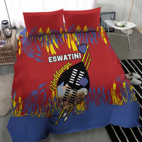 Eswatini Umhlanga Bedding Set Nguni Shield With Reed - Wonder Print Shop