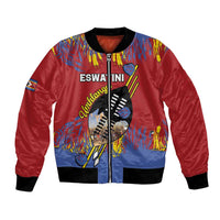 Personalized Eswatini Umhlanga Bomber Jacket Nguni Shield With Reed - Wonder Print Shop