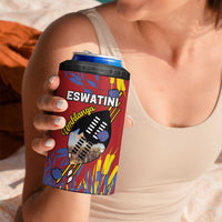 Personalized Eswatini Umhlanga 4 in 1 Can Cooler Tumbler Nguni Shield With Reed - Wonder Print Shop