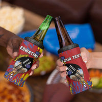 Personalized Eswatini Umhlanga 4 in 1 Can Cooler Tumbler Nguni Shield With Reed - Wonder Print Shop