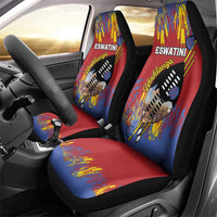 Eswatini Umhlanga Car Seat Cover Nguni Shield With Reed - Wonder Print Shop