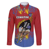 Personalized Eswatini Umhlanga Family Matching Long Sleeve Bodycon Dress and Hawaiian Shirt Nguni Shield With Reed - Wonder Print Shop