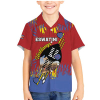 Personalized Eswatini Umhlanga Family Matching Mermaid Dress and Hawaiian Shirt Nguni Shield With Reed - Wonder Print Shop