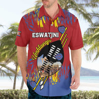Personalized Eswatini Umhlanga Hawaiian Shirt Nguni Shield With Reed - Wonder Print Shop