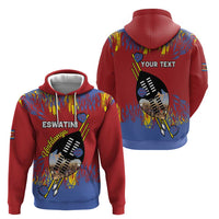 Personalized Eswatini Umhlanga Hoodie Nguni Shield With Reed - Wonder Print Shop