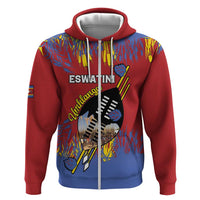 Personalized Eswatini Umhlanga Hoodie Nguni Shield With Reed - Wonder Print Shop