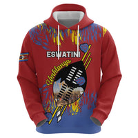Personalized Eswatini Umhlanga Hoodie Nguni Shield With Reed - Wonder Print Shop