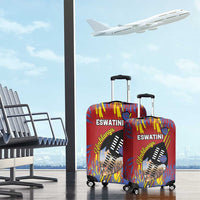 Eswatini Umhlanga Luggage Cover Nguni Shield With Reed - Wonder Print Shop