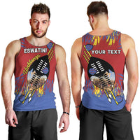 Personalized Eswatini Umhlanga Men Tank Top Nguni Shield With Reed - Wonder Print Shop