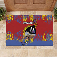 Eswatini Umhlanga Rubber Doormat Nguni Shield With Reed - Wonder Print Shop