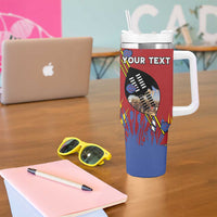 Personalized Eswatini Umhlanga Tumbler With Handle Nguni Shield With Reed - Wonder Print Shop