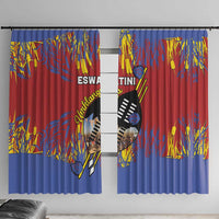 Eswatini Umhlanga Window Curtain Nguni Shield With Reed - Wonder Print Shop