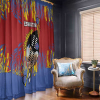 Eswatini Umhlanga Window Curtain Nguni Shield With Reed - Wonder Print Shop