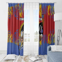 Eswatini Umhlanga Window Curtain Nguni Shield With Reed - Wonder Print Shop