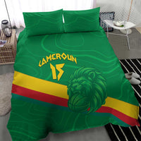 Custom Cameroon Basketball Bedding Set Go Champions Indomitable Lions - Wonder Print Shop