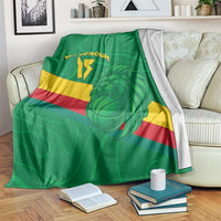 Custom Cameroon Basketball Blanket Go Champions Indomitable Lions - Wonder Print Shop
