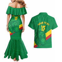 Custom Cameroon Basketball Couples Matching Mermaid Dress and Hawaiian Shirt Go Champions Indomitable Lions - Wonder Print Shop