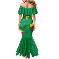 Custom Cameroon Basketball Family Matching Mermaid Dress and Hawaiian Shirt Go Champions Indomitable Lions - Wonder Print Shop