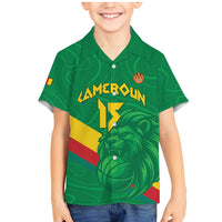 Custom Cameroon Basketball Family Matching Mermaid Dress and Hawaiian Shirt Go Champions Indomitable Lions - Wonder Print Shop