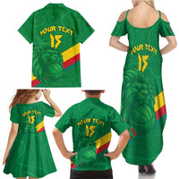 Custom Cameroon Basketball Family Matching Summer Maxi Dress and Hawaiian Shirt Go Champions Indomitable Lions - Wonder Print Shop