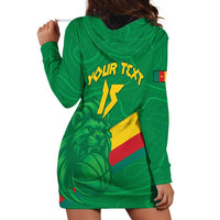 Custom Cameroon Basketball Hoodie Dress Go Champions Indomitable Lions - Wonder Print Shop