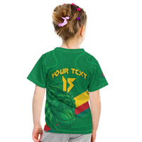 Custom Cameroon Basketball Kid T Shirt Go Champions Indomitable Lions - Wonder Print Shop