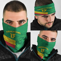 Custom Cameroon Basketball Neck Gaiter Go Champions Indomitable Lions - Wonder Print Shop