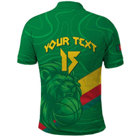 Custom Cameroon Basketball Polo Shirt Go Champions Indomitable Lions - Wonder Print Shop