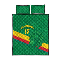 Custom Cameroon Basketball Quilt Bed Set Go Champions Indomitable Lions - Wonder Print Shop