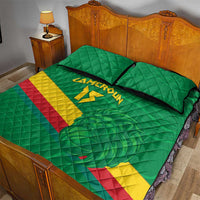 Custom Cameroon Basketball Quilt Bed Set Go Champions Indomitable Lions - Wonder Print Shop