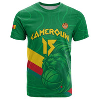 Custom Cameroon Basketball T Shirt Go Champions Indomitable Lions - Wonder Print Shop