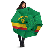 Custom Cameroon Basketball Umbrella Go Champions Indomitable Lions - Wonder Print Shop